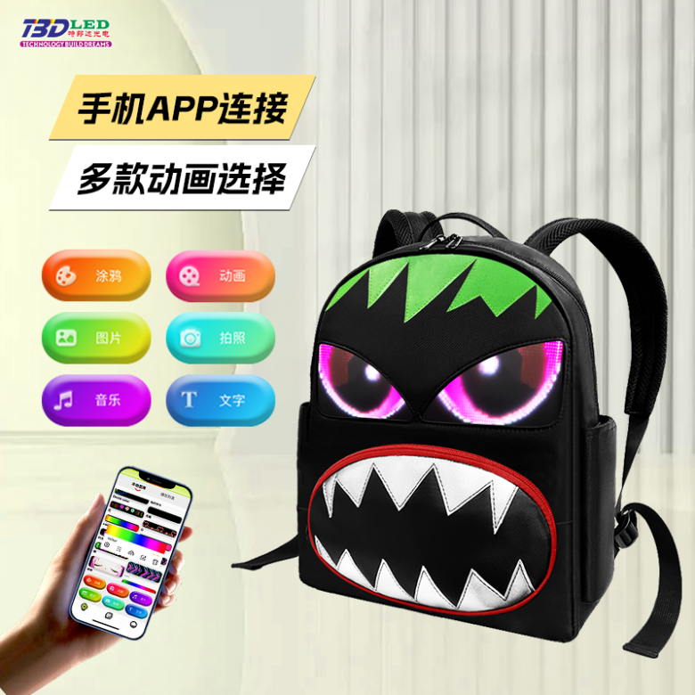 LED Cartoon Backpack