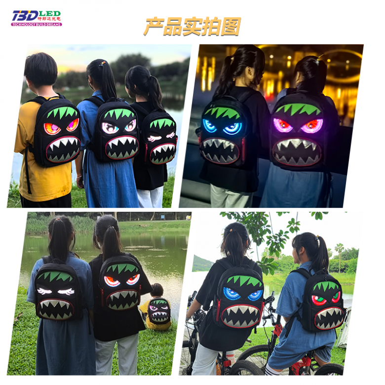 LED Cartoon Backpack